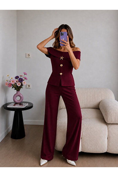 Ekim Store Komplet bluza i pantalona sa zlatnom zvezdom i madoninim ovratnikom