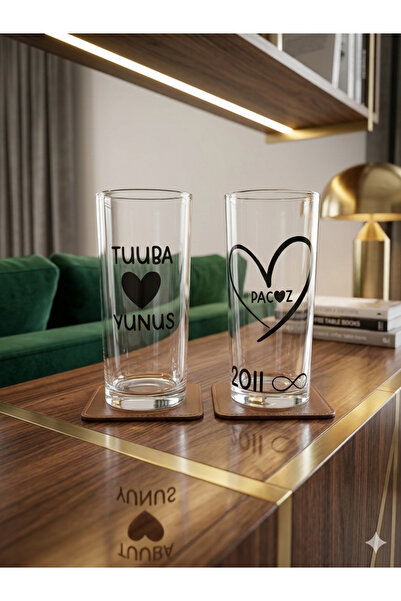 Latelier Elegant Sözlü yazılı rakı bardagı