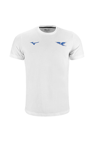 MIZUNO Tricou bărbați S.S. Lazio 125 de ani - Alb/Albastru - S