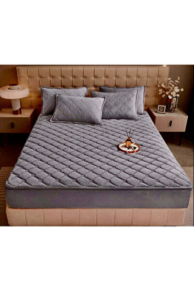 Dercasa Husă / Topper saltea cu elastic, gri 160x200 cm, Cod: TPC65