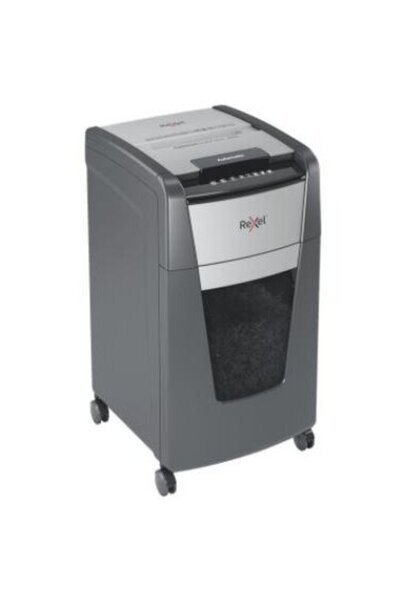 Rexel OPTIMUM 225X, P4, cross-cut (confeti), 225 coli, cos 60l, negru-gri