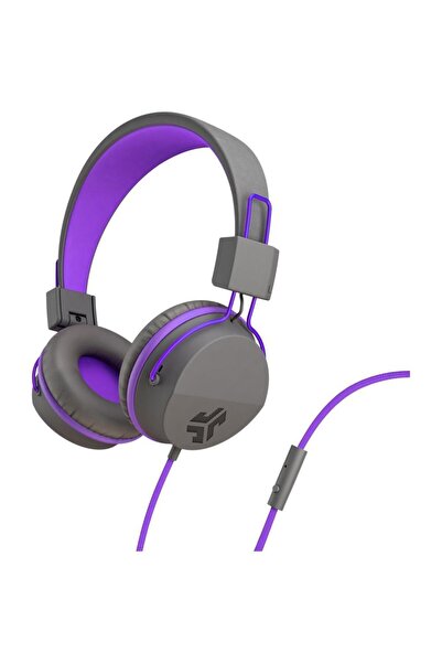JLAB Căști stereo pentru copii JBuddies Studio, cu fir, Bluetooth, Gri/Mov