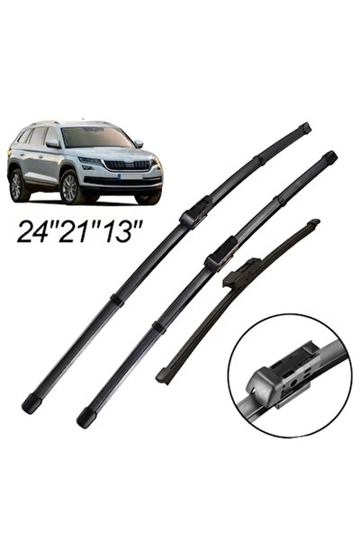 OEM Σετ 3 υαλοκαθαριστήρων αυτοκινήτου για Skoda Kodiaq 2016–2023 (MK1), 24”+...
