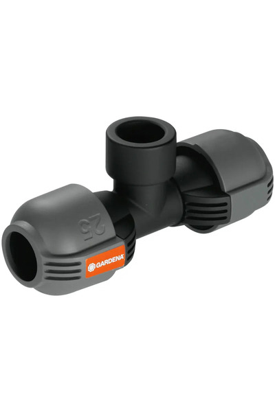 Gardena T-Connector for 25 mm Pipeline, 3/4" Female Thread