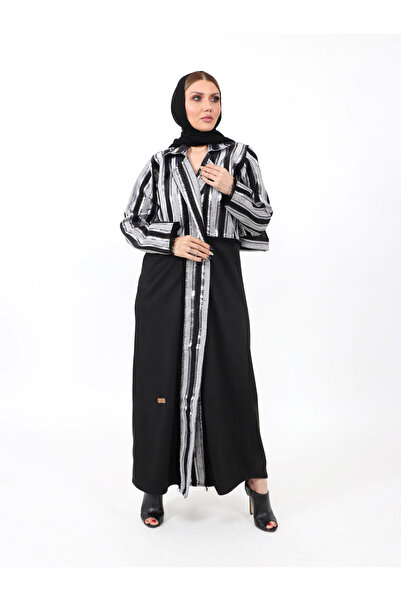 Stylish Fashion عباية شتوية من ستايلش فاشن شامواه لف باللون الأسود