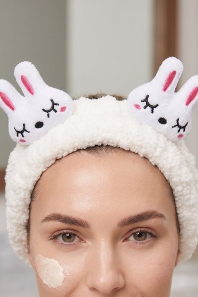 Sumicorn Design Sevimli Peluş Makyaj Spa Saç Bandı Bandana