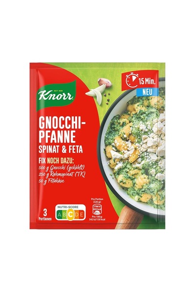 Knorr Καρύκευμα για γκνότσι με σπανάκι και φέτα 35γρ.