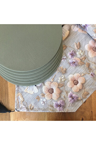 desenizmir American Service, New Season, Bamboo Pattern, Khaki 6 Supla and Ru...