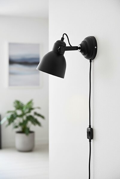 Bamyum Brock Black Plug-In Sconce Decorative Wall Lamps Modern Hotel Cafe Res...