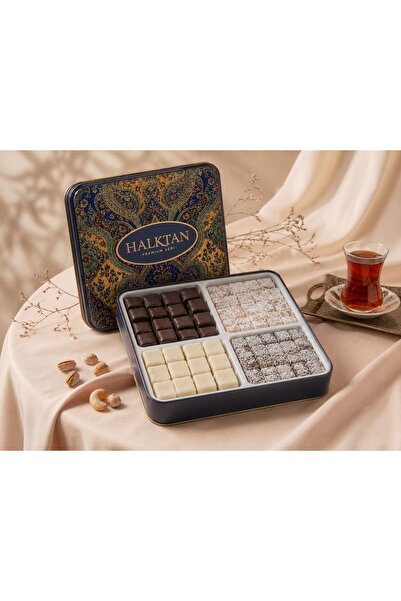 Halktan Premium Karışık Lokum Hediye Kutusu 650 Gr.