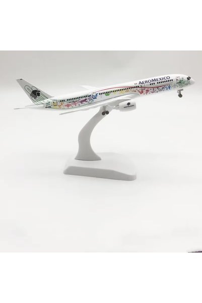 OEM Model de avion Aeromexico Boeing Dreamliner B787, metal, 20 cm, scară 1:250