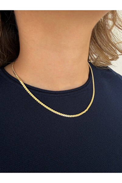 Oyster collection GOLD S KIVRIMLI İNCE ZİNCİR KOLYE