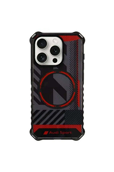 Audi Husă IML Sport MagSafe iPhone 15 Pro 6.1 " negru/negru, carcasă rigidă A...