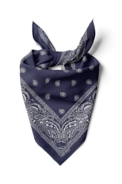D scarf LACİVERT ETNİK DESEN BANDANA