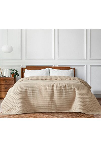 Beauty Home Πικέ υπέρδιπλη waffle Art 1990 Sand 230x240 Μπεζ