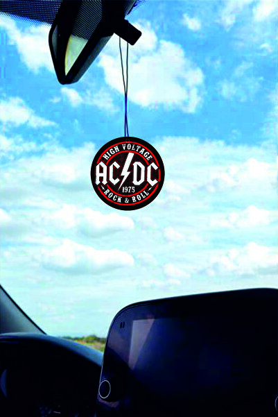 ESLEM 2Pcs Acdc Rock Music Logo Rear View Mirror Ornament Round Car Interior ...