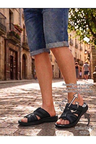 Behtah Kundura Ανδρικά σανδάλια Nubuck μεγάλου μεγέθους, παντόφλες, καλοκαιρι...