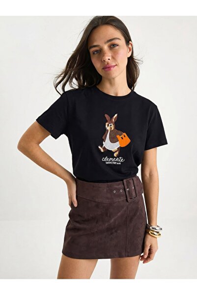 Hiccup Tricou cu guler rotund și brodat LUCCI