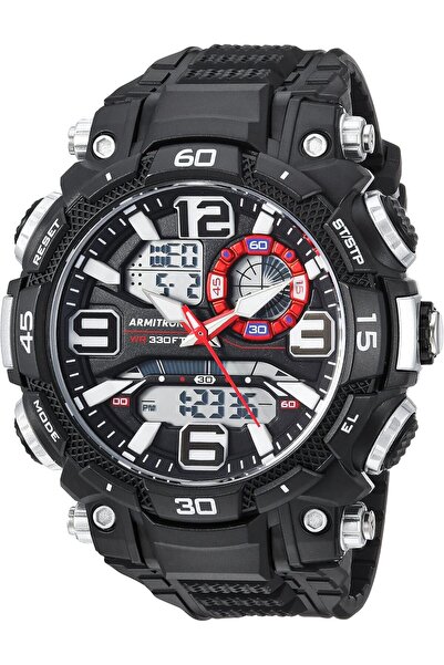 Armitron Sports Watch with Dual Digital and Analog Display and Resin Strap