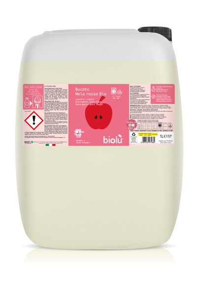 Biolu Detergent lichid pentru rufe albe si colorate cu mere rosii 20l