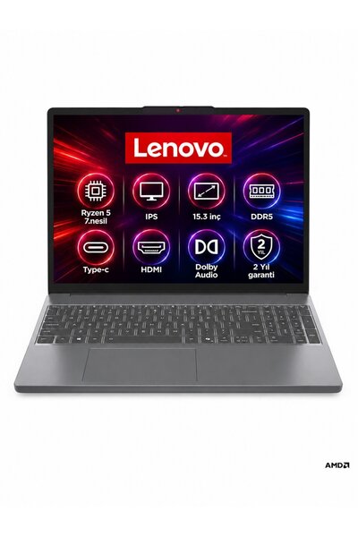 LENOVO Ideapad Slim 3 AMD Ryzen 5 7535HS 8GB 512GB SSD Windows 11 Pro 15.3" B...