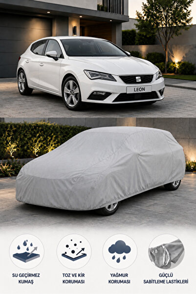 PARİONETTE Seat Leon Araç Brandası Tam Koruma Su Geçirmez Toz Yağmur Koruyucu...