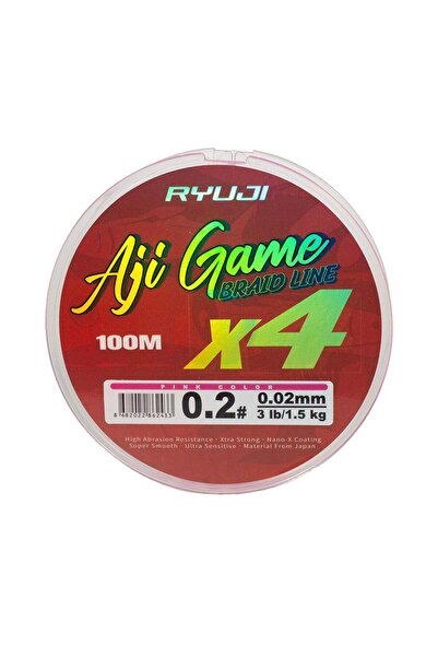 RYUJI Aji Game 4X 100mt Pink İp Misina