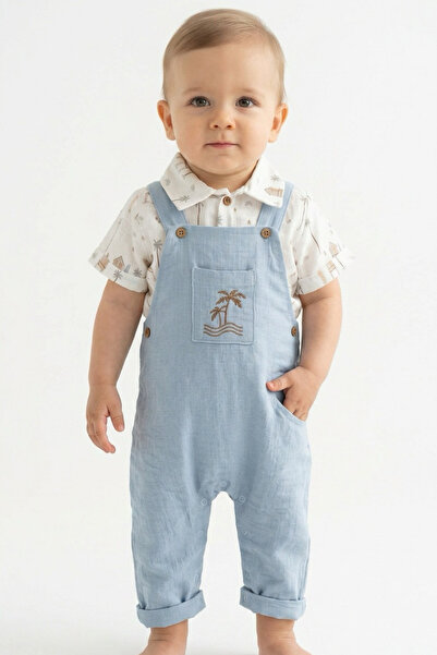 Bebezade Summer Baby Boy Alba Salopet Set