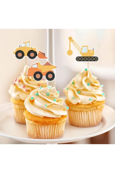OEM Topper pentru Tort și Muffins Decoruri Construcții Set 32 buc pentru Copi...