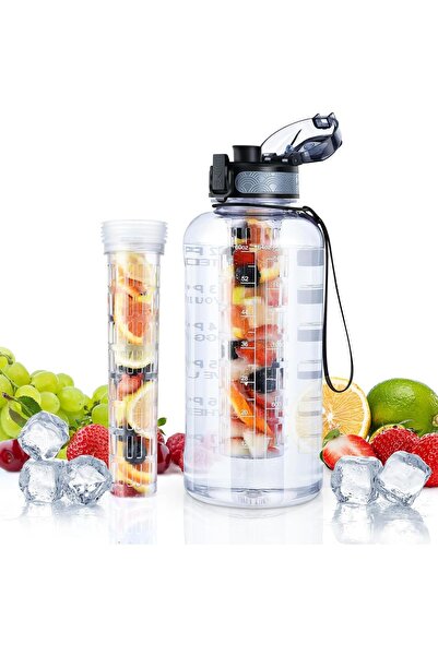 OEM Sticlă pentru apă sport cu infuzor pentru fructe, etanșă și durabilă, 2L