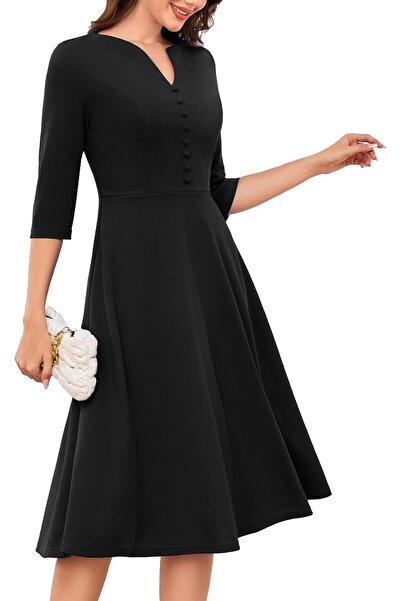 OEM Rochie de ocazie cu mânecă lungă, elegantă, pentru femei, tip creion, con...
