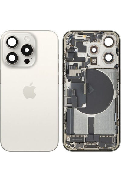 Apple Κάλυμμα Μπαταρίας Πίσω Γυαλί Μεσαίο Πλαίσιο iPhone 15 Pro Πλήρη Ανταλλα...