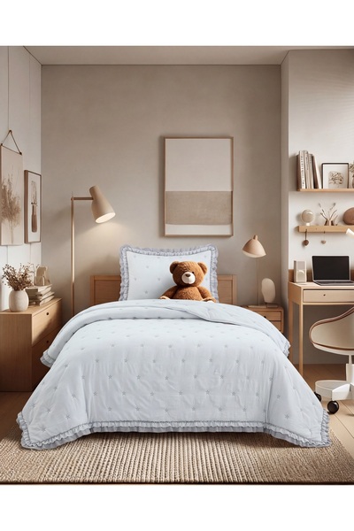 la lune home Marshmallow Fırfırlı Yatak Örtüsü Seti (Tek Kişilik / 180x240)