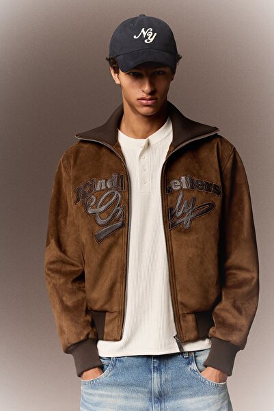 Bershka Retro süet efektli ceket
