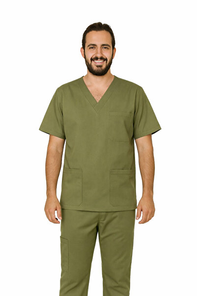 Prof . Victory Scrubs Top – Bluză medicală cu decolteu în V, 5 buzunare și ma...
