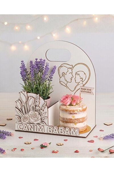ih ihra Laser Cut My Dear Dad Themed Wooden Organizer - Gift Presentation and...