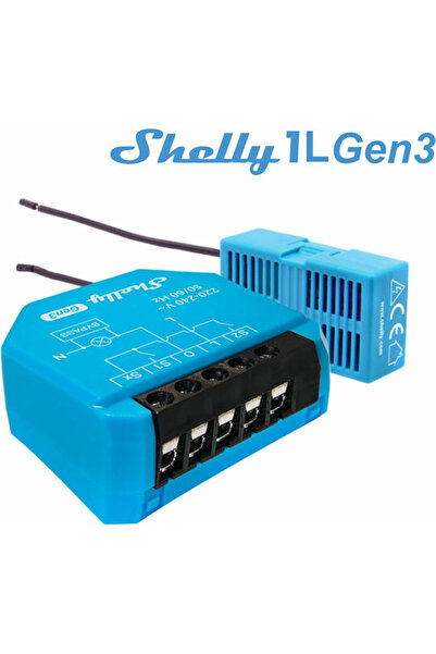 Shelly 1L Gen3 Έξυπνος Διακόπτης 1 Καναλιού Wi-Fi Bluetooth & RF (Χωρίς Ουδέτ...