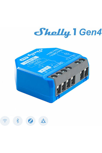 Shelly 1 Έξυπνος Διακόπτης Gen4 1 Κανάλι Wi-Fi Bluetooth ZigBee & RF 10A (Με ...