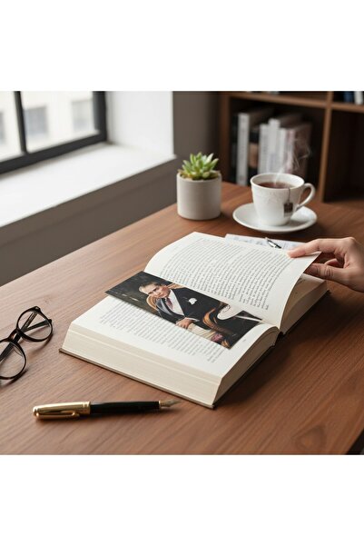 Hedea Ataturk 4-Piece Bookmark Set Thick Wide Cut 350 Gr Gift No:3
