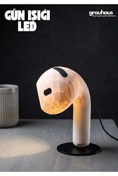 GRAUHAUS Air Podst Kulaklık Tasarımlı 12W LED Masa ve Gece Lambası Kitap Okum...