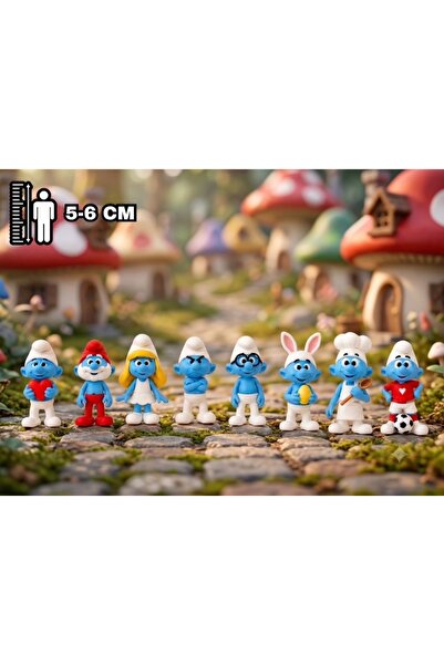 You Toys Flexi Mini Şirinler Full Set( Şirin Baba ve Şirinenin Favorisi Dünya...