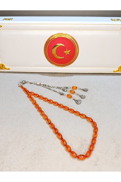 HALİL KOÇAK SIKMA KEHRİBAR TESBİH CULOARE AMBER FABRICAT CU MĂNĂNĂRIE DE EXPERT