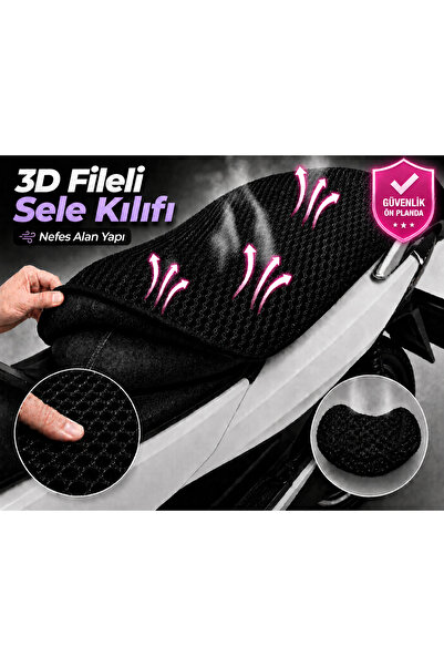 Vi Caro Κάλυμμα σέλας μοτοσικλέτας Kymco People 125 3D Mesh Κάλυμμα σέλας Ανα...
