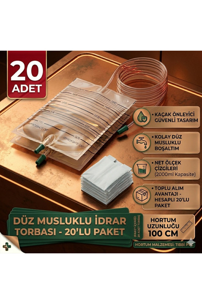 Lunihome Lunimed Düz Musluk İdrar Torbası 20 Adet