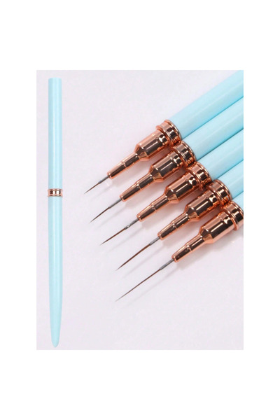 OEM Set 5 buc de pensule subtiri pentru unghii