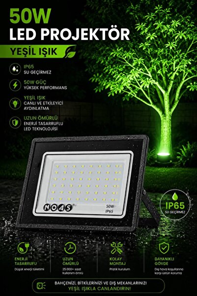 Noas 50 WATT LED PROJEKTÖR - YEŞİL