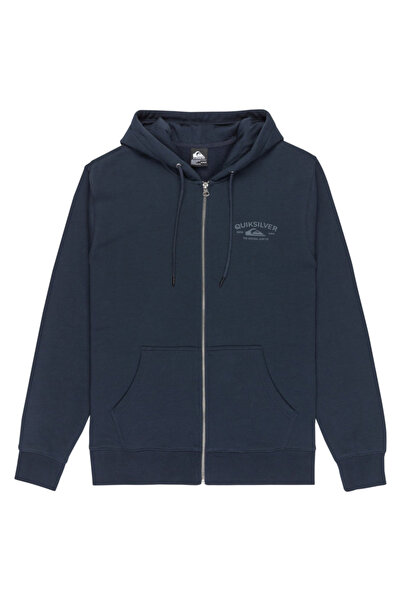 Quiksilver Hanorac cu fermoar și logo pe piept, Hanorac bărbătesc
