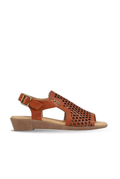 BUENO Tan Leather Women's Sandals