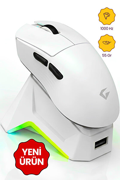 gameagle Iceberg 1000 Hz Pixart3311 Şarj İstasyonlu RGB Kablosuz Mouse 55gr 1...