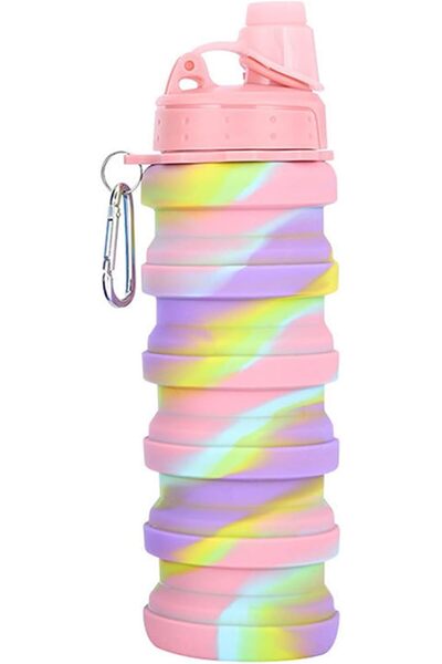 Arabest 500ml Collapsible Water Bottle, Portable Silicone Reusable with Mount...